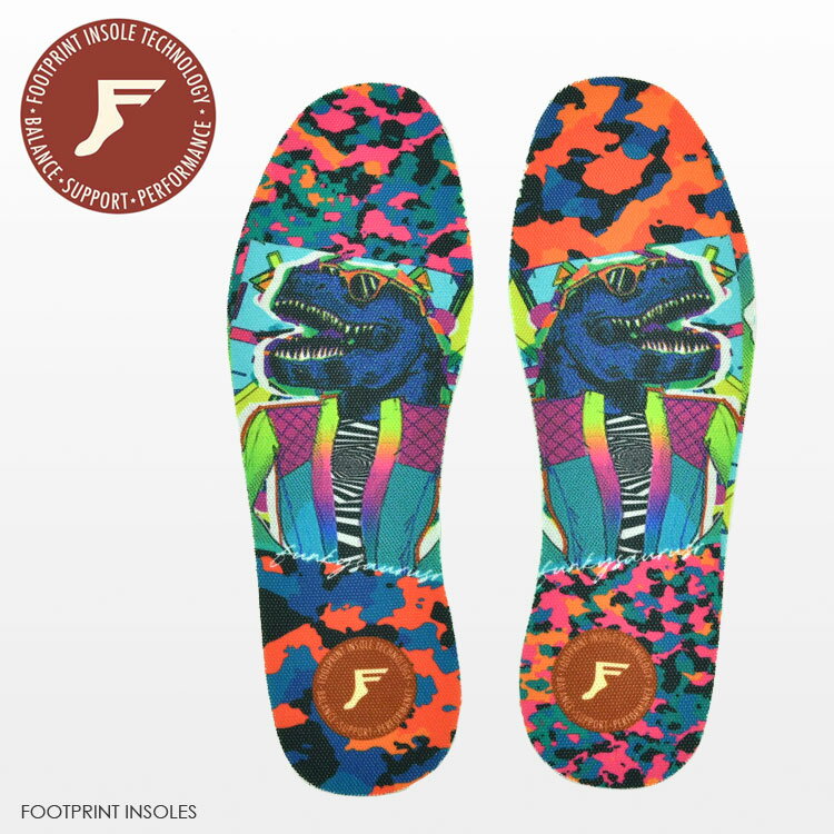 FP インソール フットプリント Funkysaurus ステッチタイプ 5mm FP INSOLES 衝撃吸収 スケートボード スノーボード 中敷き スニーカー