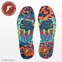 メール便 FP インソール フットプリント 5mm FP INSOLES Funkysaurus 衝撃吸収 スケートボード スノーボード 中敷き スニーカー スケボー