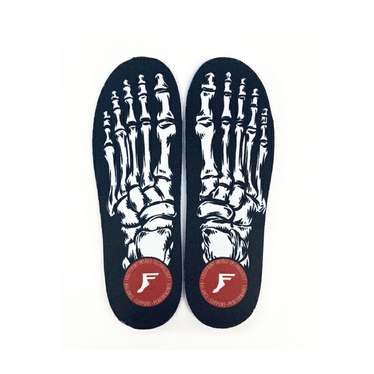 FP インソール フットプリント ELITE MID エリートミッド スケルトン ブラック FOOTPRINT INSOLES 衝撃吸収 スケートボード スノーボード 中敷き