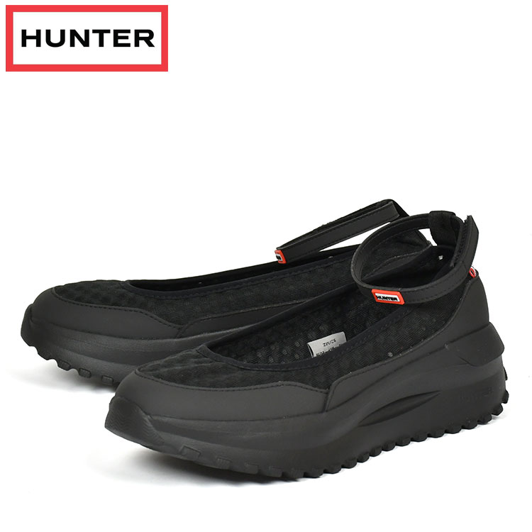 乐天商城 - ハンター HUNTER レディース トラベル フロー メッシュ バレリーナ ブラック WFF3117MSH BLK