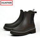 SALE ハンター レインブーツ チェルシーブーツ リファインド スティッチ ディテール レディース 長靴 チョコレート HUNTER W REFINED CHELSEA STITCH DETAIL BOOTS WFS2100RMA BCH