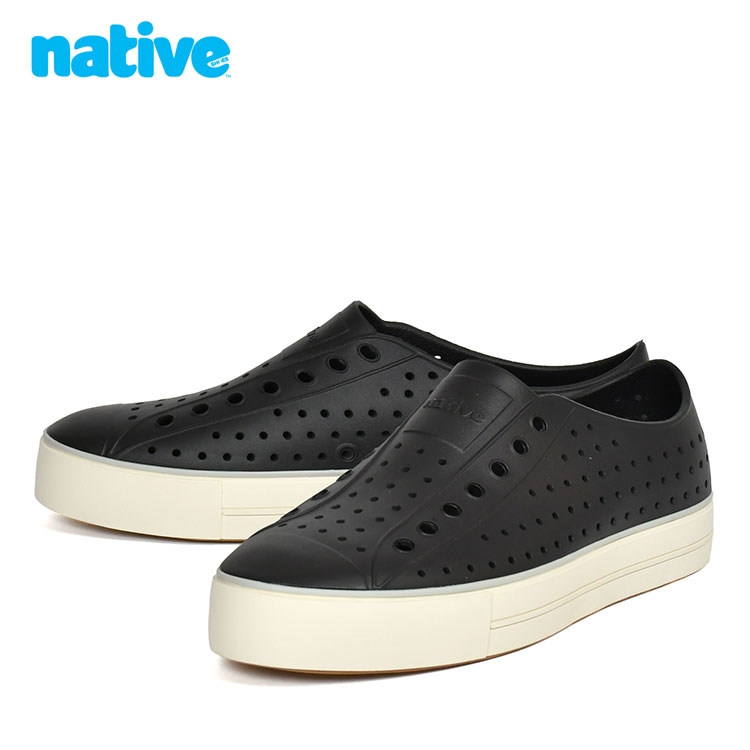 Rakuten - ネイティブシューズ サンダル ジェファーソン アーク ブラック/ホワイト Native JEFFERSON ARC WANDERFOAM JIFFY BLACK/WHISPER WHITE F0000265 1002