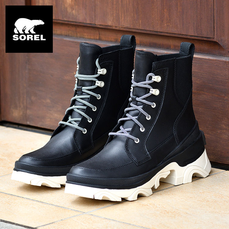 ソレル ブーツ レディース ソレル ブレックスブーツレース ウォータープルーフ ブーツ ブラック レディース SOREL BREX BOOT LACE WP 防水 防滑 NL4305 010