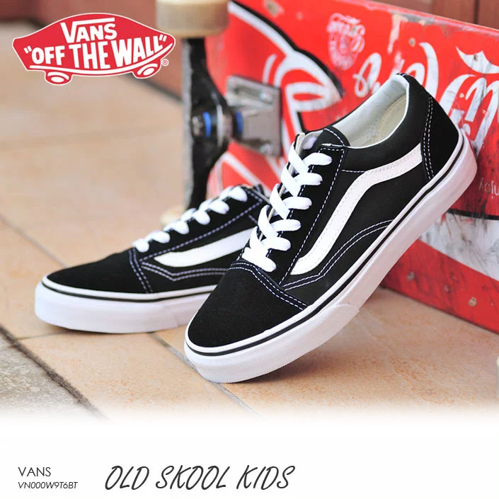 レビューでクーポン VANS OLD SKOOL バンズ ヴァンズ オールドスクール ブラック キッズ 子供用 BLACK スニーカー スケートシューズ ジャズ VN000W9T6BT 1711