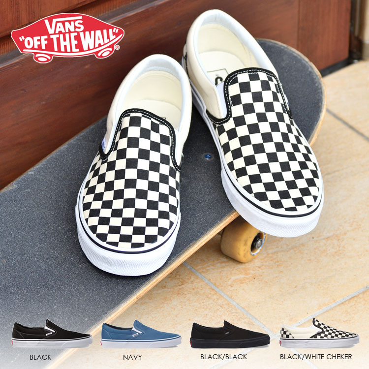 USA VANS Х  CLASSIC SLIP-ON SLIPON 饷å åݥ ֥å ͥӡ ˡ VN000EYEBLK BKA NVY 1704