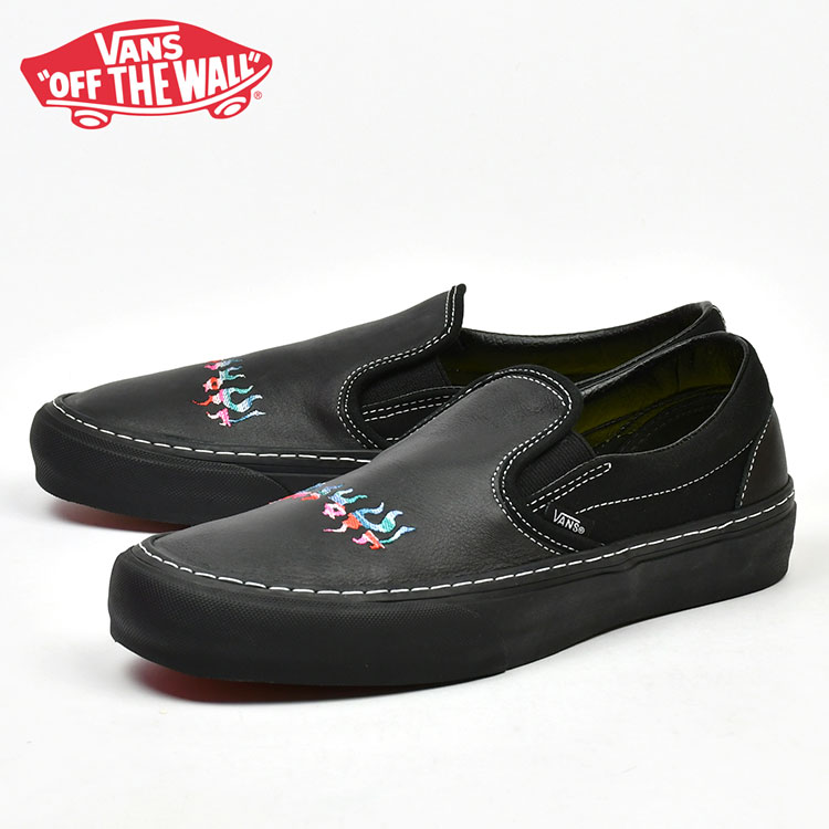 バンズ スリッポン スニーカー ウェイド・グッドオール VANS CLASSIC SLIP-ON SF (WADE GOODALL) BLACK ヴァンズ スケートシューズ vn0a3mucn3h