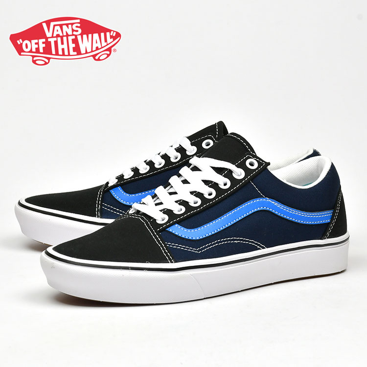 先行予約 バンズ コンフィークッシュ オールドスクール スニーカー VANS COMFYCUSH OLD SKOOL (TRI-TONE) BLACK/DRESS BLUES ヴァンズ スケートシューズ vn0a5dyc9kf