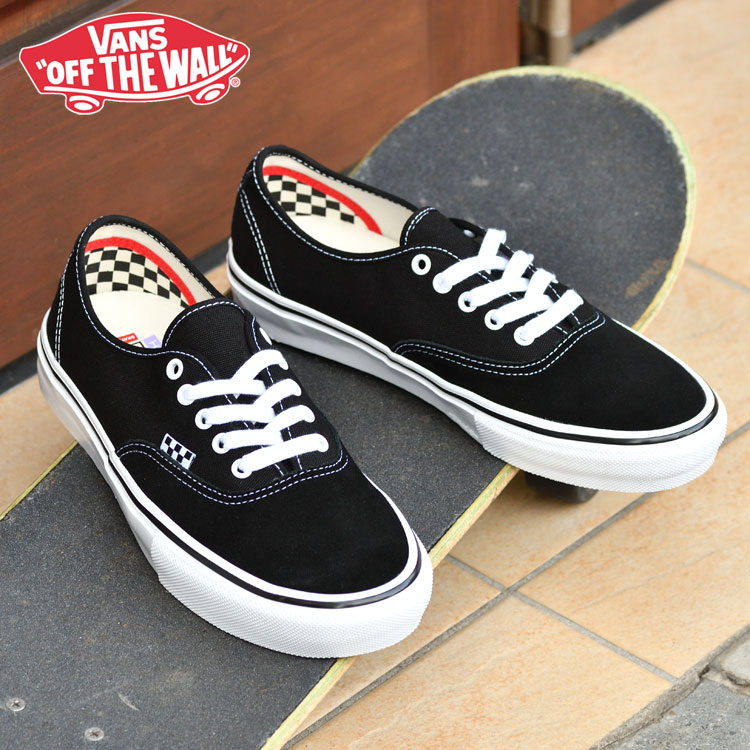 バンズ スケート オーセンティック スニーカー ブラック VANS SKATE AUTHENTIC BLACK/WHITE プロ ヴァンズ スケートシューズ vn0a5fc8y28