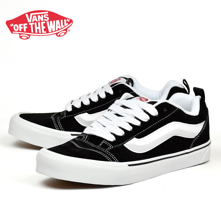 バンズ ニュースクール USA スニーカー ブラック VANS KNU SKOOL BLACK/TRUE WHITE スケートシューズ スケートボード VN0009QC6BT