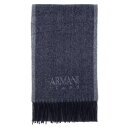 アルマーニ マフラー（メンズ） アルマーニジーンズ ARMANI JEANS マフラー メンズ ロゴ ウール ブラック/グレー 送料無料/込 卒業祝入学祝プレゼント