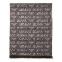 アルマーニジーンズ ARMANI JEANS マフラー メンズ イーグルロゴ ロゴ柄 ウール ブラウン/ベージュ 送料無料/込 誕生日プレゼント