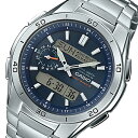 カシオ CASIO 腕時計 メンズ 電波 ソーラー ネイビー×シルバー ウェーブセプター WAVE CEPTOR 送料無料/込 誕生日プレゼント