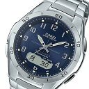 カシオ CASIO 腕時計 メンズ クロノグラフ デジタル アナログ シルバー×ネイビー ウェーブセプター WAVE CEPTOR 送料無料/込 父の日ギフト(2)
