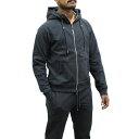 ムーレー MOORER スウェットパーカーロングパンツセット セットアップ メンズ ジップアップ ダブルファスナー ダブルジップ ANTRACITE Lサイズ相...