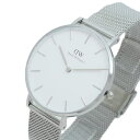 ダニエルウェリントン Daniel Wellington 腕時計 メンズ レディース ユニセックス ホワイト シルバー CLASSIC PETITE 送料無料/込 誕生日プレゼント