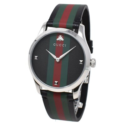 グッチ GUCCI 腕時計 メンズ レディース ユニセックス アナログ レザーベルト ストライプ柄 マルチカラー×マルチカラー 送料無料/込 クリスマスプレゼント