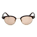 トムフォード TOM FORD サングラス メンズ レディース ユニセックス アジアンフィット UVカット ブロー型 ブラウン×ハバナ 送料無料/込 父の日ギフ...