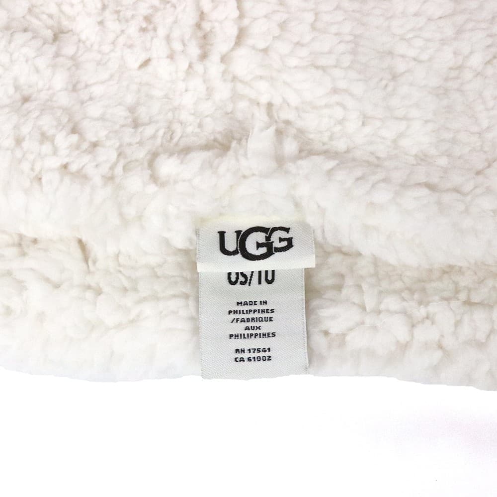 アグ UGG マフラー レディース メンズ ユニセックス ロゴ モコモコ フリース ホワイト 送料無料/込 父の日ギフト 3