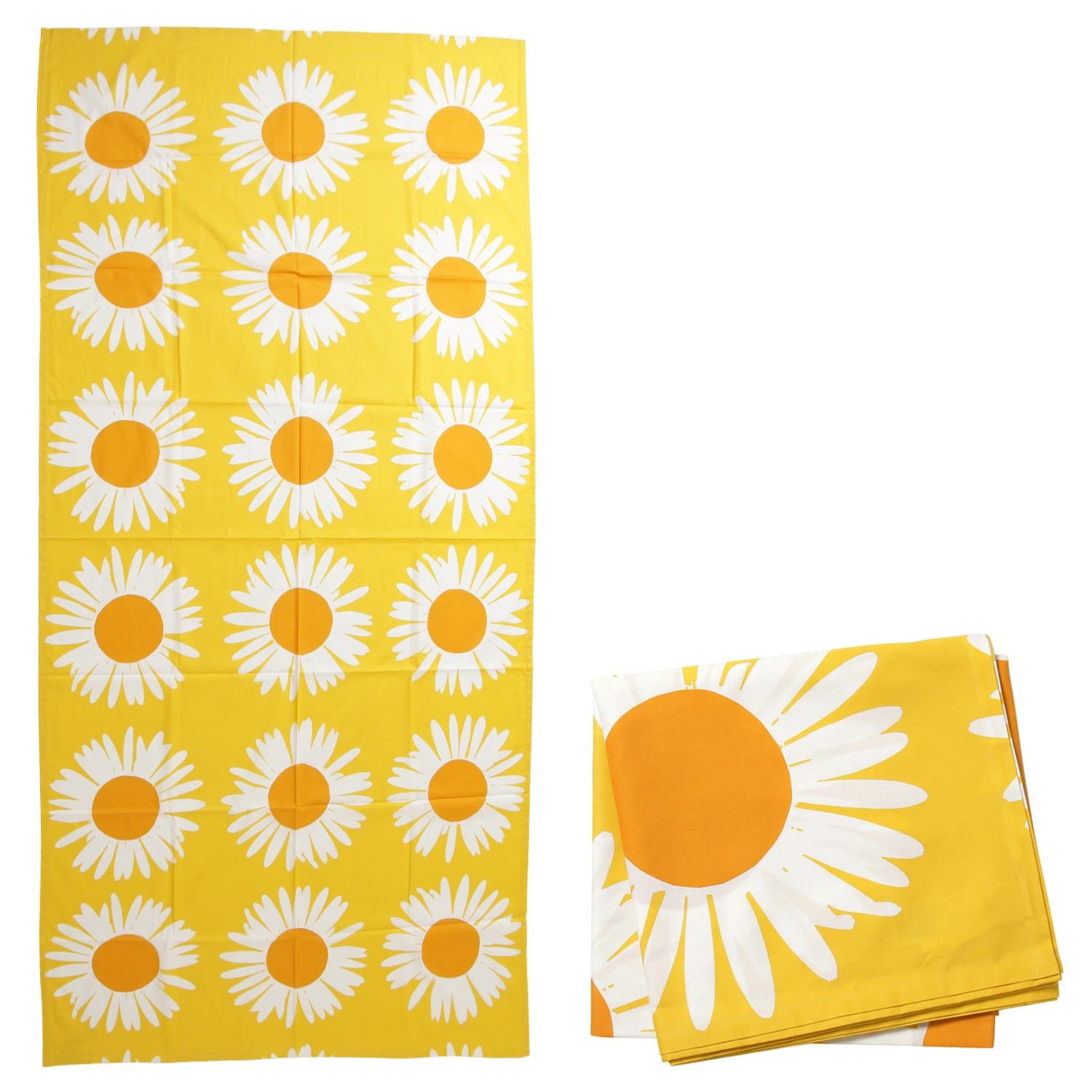 マリメッコ marimekko テーブルクロス レディース メンズ ユニセックス 花柄 ひまわり イエロー/ホワイト Auringonkukka Table Cloth 送料無料/込 父の日ギフト