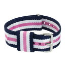 ダニエルウェリントン Daniel Wellington 36mm用替えベルト スペアベルト メンズ レディース ユニセックス ネイビー/ホワイト/ピンク 36...