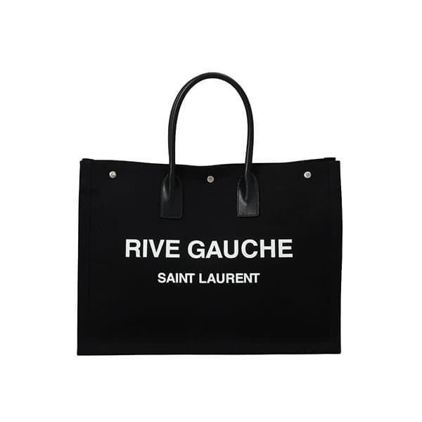 サンローラン ハンドバッグ サンローラン SAINT LAURENT トートバッグ ハンドバッグ 手提げかばん レディース ロゴ ブラック系 RIVE GAUCHE LARGE TOTE 送料無料/込 父の日ギフト