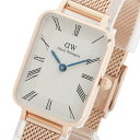 ダニエルウェリントン Daniel Wellington 腕時計 レディース クオーツ アナログ スクエア ホワイト×ローズゴールド Quadro Roman Numerals Melrose 送料無料/込 父の日ギフト