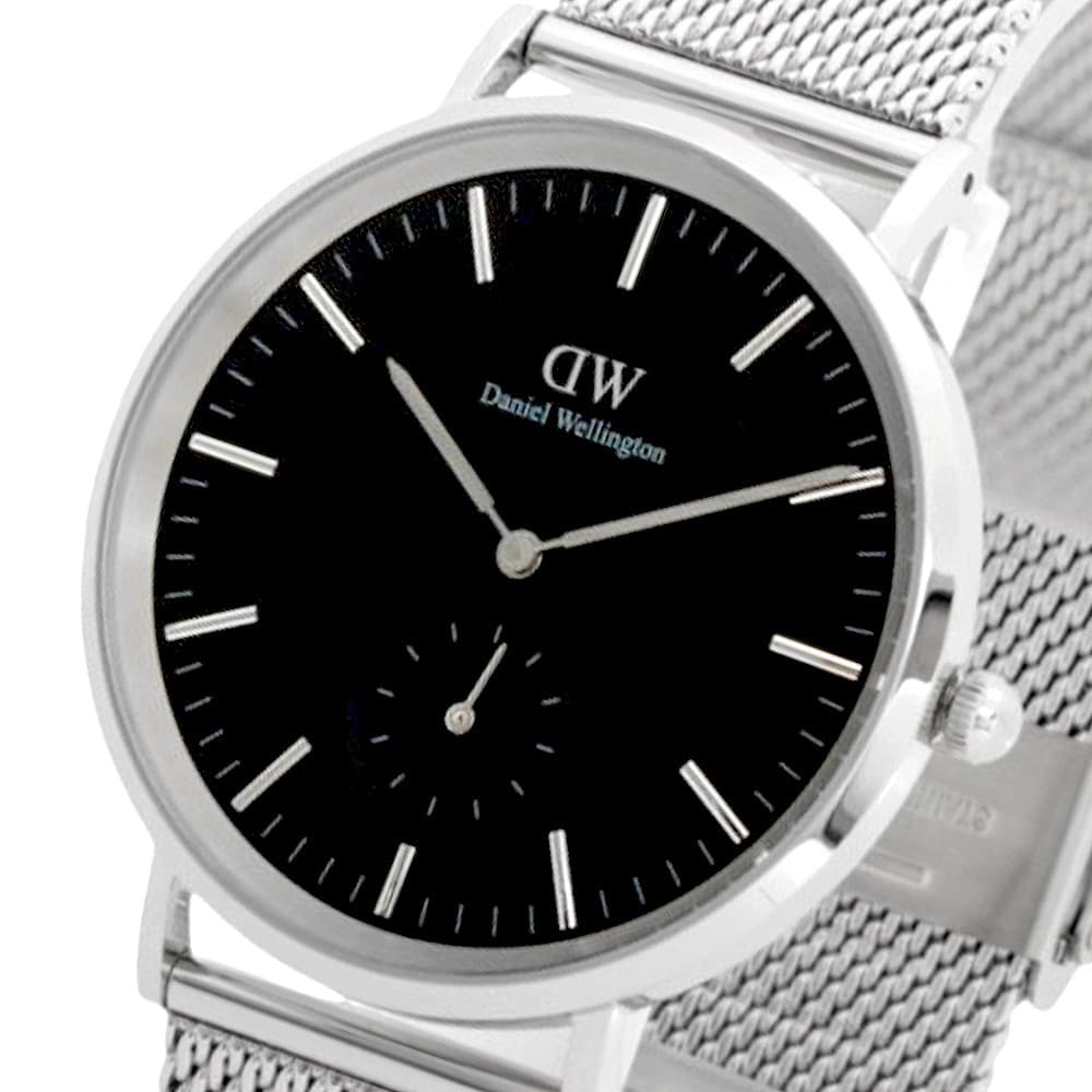 ダニエルウェリントン Daniel Wellington 腕時計 メンズ クオーツ 多針アナログ ラウンド ブラック×シルバー Classic Multi-Eye Sterling Onyx 送料無料/込 誕生日プレゼント