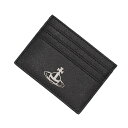 ヴィヴィアンウエストウッド VIVIENNE WESTWOOD パスケース クレジットカードケース 定期入れ メンズ レディース ユニセックス レザー オーブロゴ ブラック SAFFIANO CARD HOLDER 送料無料/込 卒業祝入学祝プレゼント