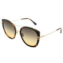 トムフォード TOM FORD サングラス メンズ バタフライ型 ダブルリム UVカット グレー/ブラウングラデーション×ハバナ/ゴールド Joey 送料無料/...