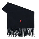 ポロラルフローレン Polo Ralph Lauren マフラー メンズ レディース ユニセックス ウール フリンジ 無地 ブラック レッド 送料無料/込 誕生...