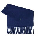 ポロラルフローレン Polo Ralph Lauren マフラー メンズ レディース ユニセックス ウール フリンジ 無地 ネイビー 送料無料/込 誕生日プレゼ...