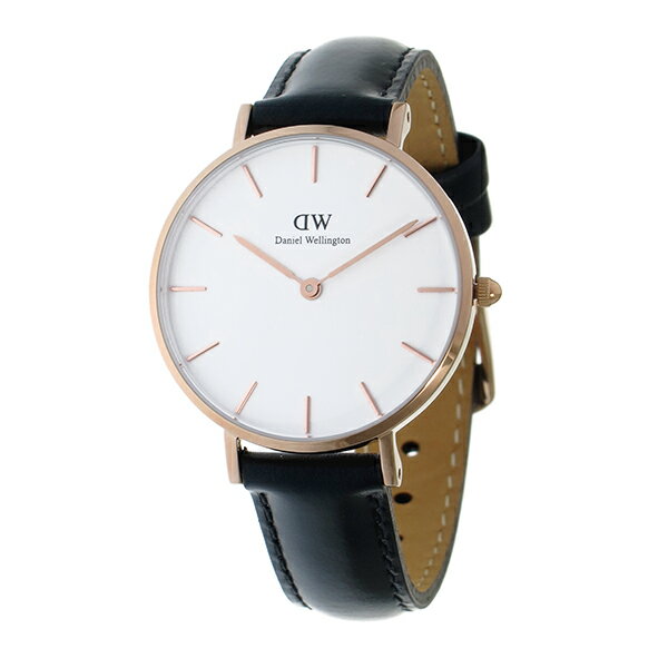 ダニエルウェリントン DanielWellington 腕時計 レディース レザー ホワイト/ローズゴールド/ブラック クラシック ペティート シェフィールド ホワイト 32mm
