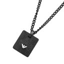 エンポリオアルマーニ EMPORIO ARMANI ネックレス ペンダント メンズ イーグルロゴプレートモチーフ チェーン ブラック 送料無料/込 誕生日プレゼント