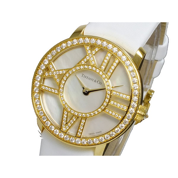 ティファニー 腕時計（レディース） ティファニー Tiffany&Co. 腕時計 レディース レザー ダイヤモンド アトラス 送料無料/込 母の日ギフト