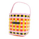 マルニ MARNI かごバッグ ハンドバッグ 手提げバッグ レディース 編み込み ピンク×マルチカラー MARKET 送料無料/込 誕生日プレゼント