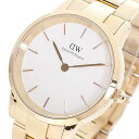 ダニエルウェリントン Daniel Wellington 腕時計 メンズ レディース ユニセックス ホワイト ローズゴールド ICONIC LINK 送料無料/込 誕生日プレゼント