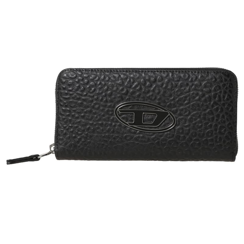 ディーゼル 長財布（メンズ） ディーゼル DIESEL 長財布 ロングウォレット メンズ ラウンドファスナー レザー ロゴ BLACK 送料無料/込 母の日ギフト