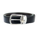 モンブラン MONTBLANC スーツベルト フォーマルベルト ビジネスベルト メンズ レザー リバーシブル シルバー×ブラック/ブラウン 送料無料/込 母の日...