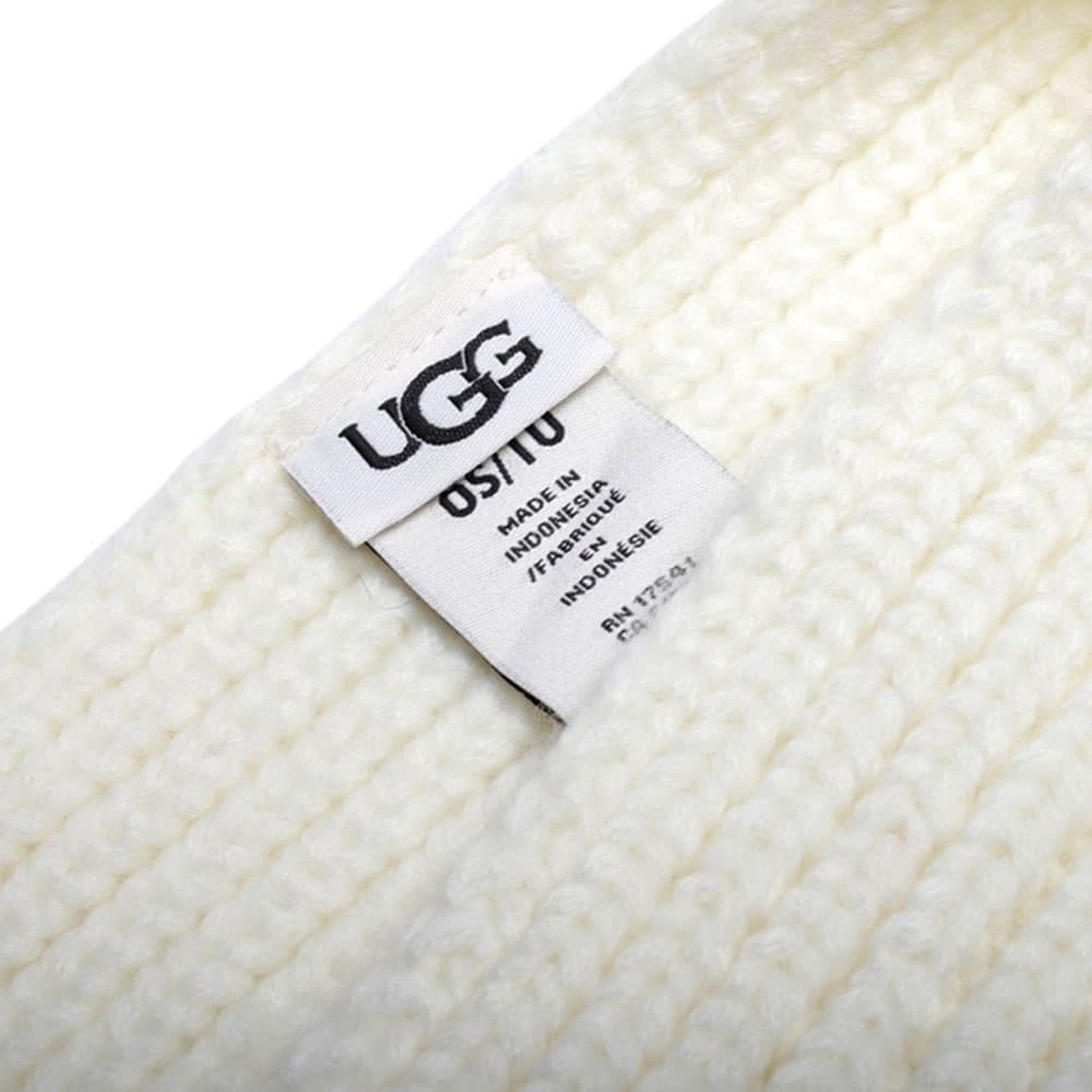 アグ UGG マフラー レディース メンズ ユニセックス ロゴ ホワイト 送料無料/込 父の日ギフト