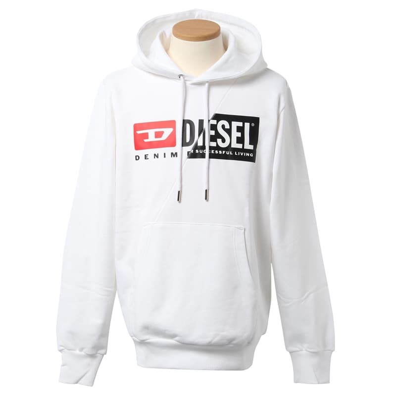 ディーゼル DIESEL スウェットパーカー メンズ ロゴプリント プルオーバー Sサイズ 送料無料/込 母の日ギフト