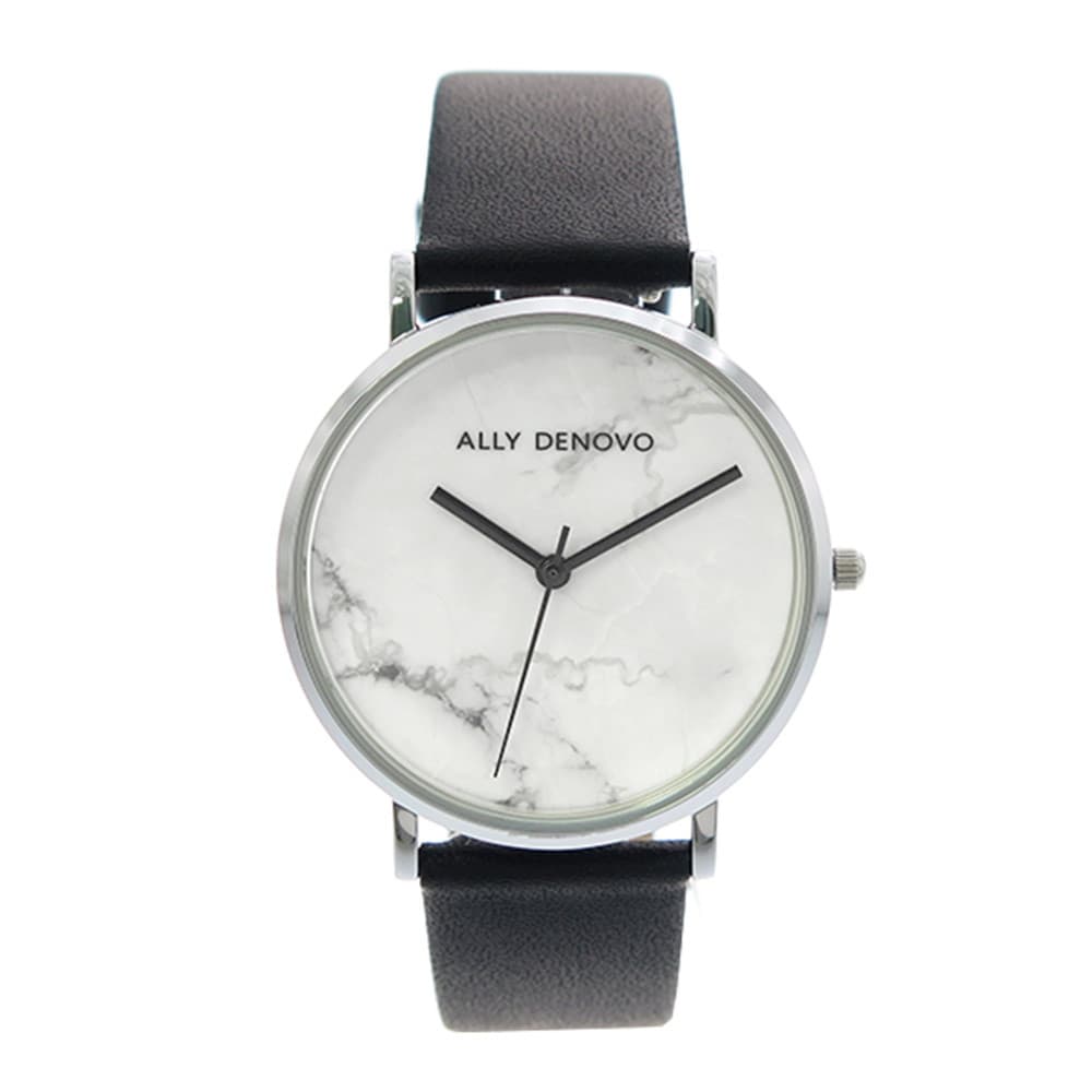 アリーデノヴォ ALLY DENOVO 腕時計 メンズ レディース ユニセックス ホワイト ブラック CARRARA MARBLE 送料無料/込 母の日ギフト
