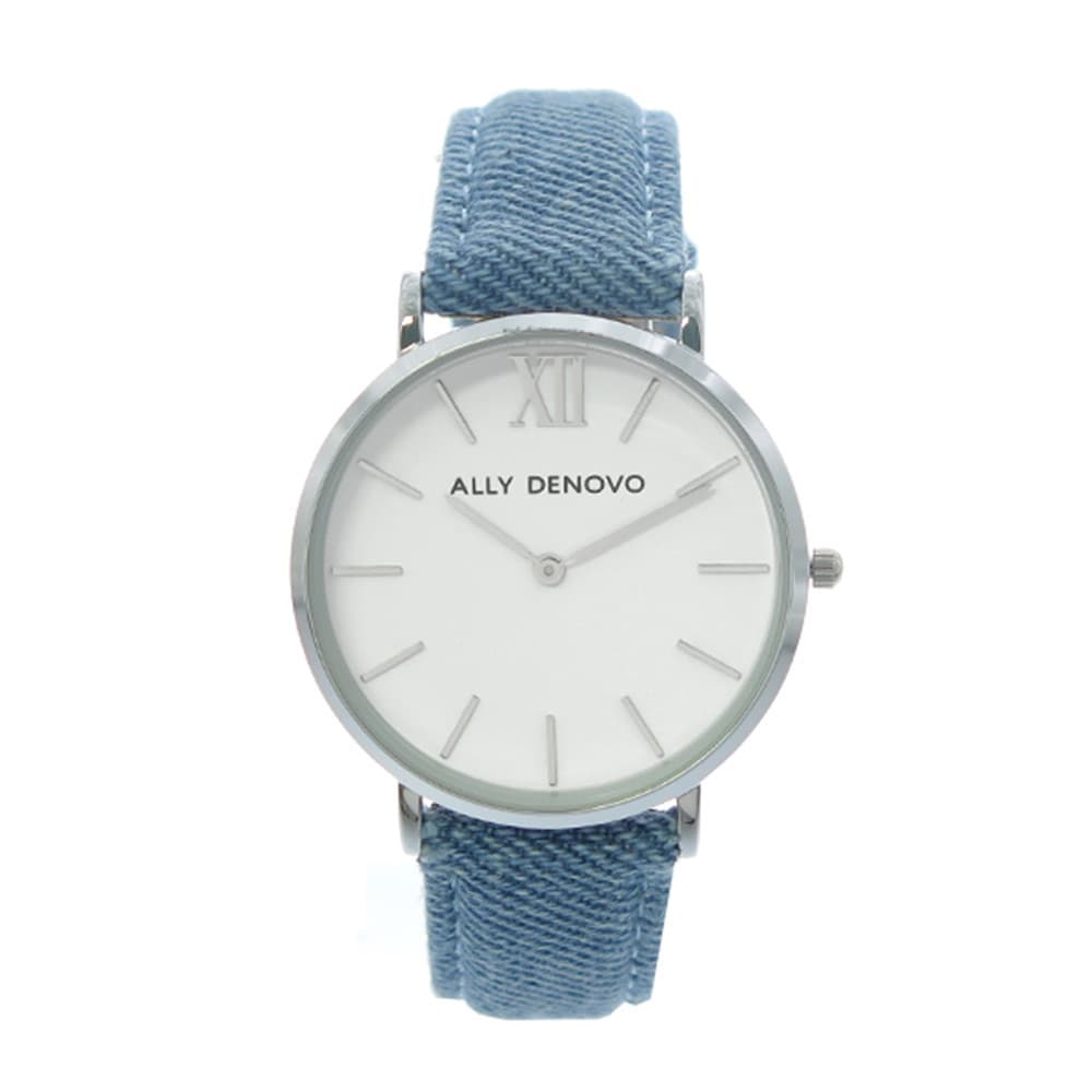 アリーデノヴォ ALLY DENOVO 腕時計 メンズ レディース ユニセックス ホワイト ブルー NEW VINTAGE DENIM 送料無料/込 母の日ギフト