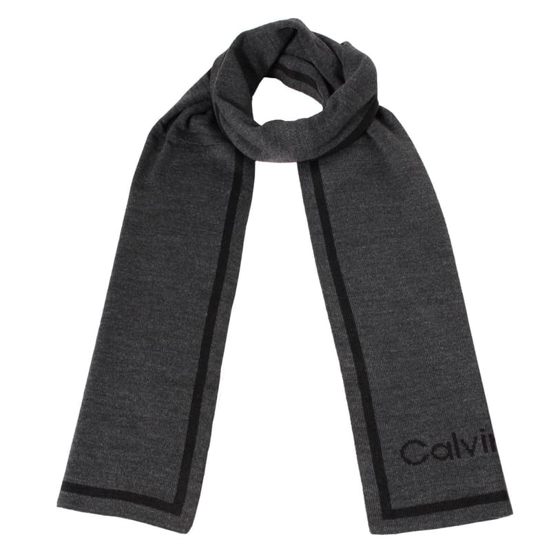 カルバンクライン カルバンクライン Calvin Klein マフラー メンズ ロゴ Gray 送料無料/込 母の日ギフト 父の日ギフト