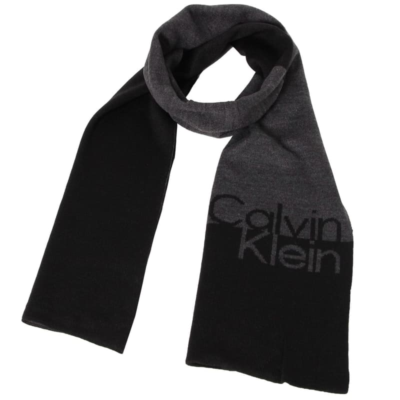 カルバンクライン カルバンクライン Calvin Klein マフラー メンズ ロゴ BLACK 送料無料/込 母の日ギフト 父の日ギフト