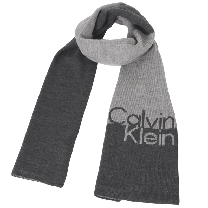 カルバンクライン カルバンクライン Calvin Klein マフラー メンズ ロゴ Gray 送料無料/込 父の日ギフト