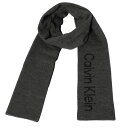 カルバンクライン Calvin Klein マフラー メンズ ロゴ Gray 送料無料/込 卒業祝入学祝プレゼント