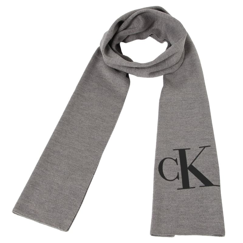 カルバンクライン カルバンクライン Calvin Klein マフラー メンズ ロゴ Gray 送料無料/込 母の日ギフト 父の日ギフト