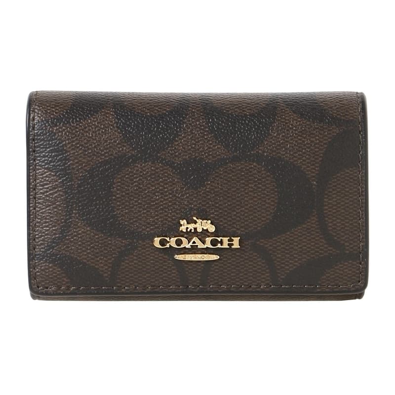 コーチ キーケース コーチ COACH キーケース レディース モノグラム柄 レザー 5連 ダークブラウン/ブラック 送料無料/込 母の日ギフト 父の日ギフト