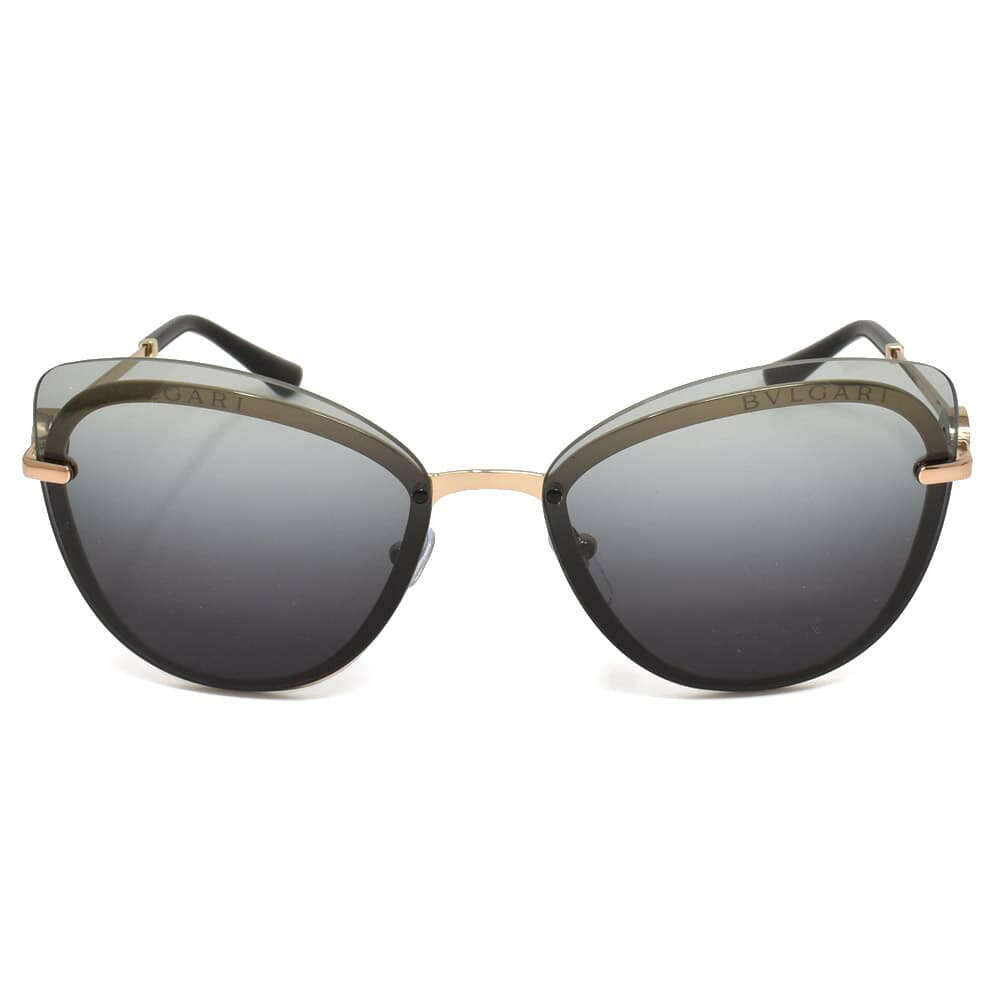 ブルガリ BVLGARI サングラス レディース バタフライ型 UVカット メタルフレーム グレーグラデーション×ピンクゴールド 送料無料/込 父の日ギフト