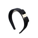 サルヴァトーレフェラガモ Salvatore Ferragamo カチューシャ ヘアアクセサリー 髪飾り レディース リボン NERO(ブラック ゴールド VA...
